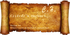 Czifrák Herbert névjegykártya